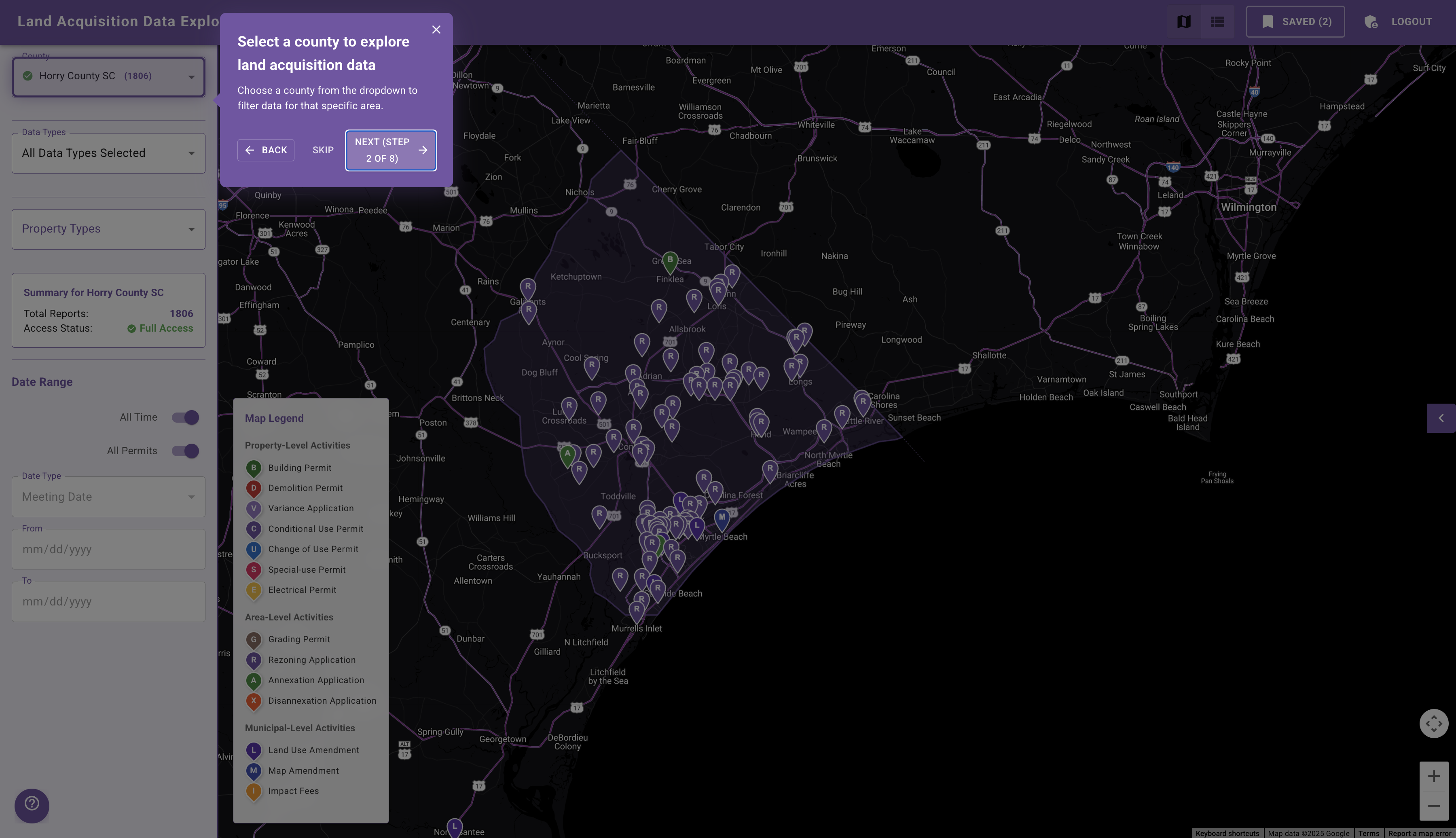 Step 2: Select a County